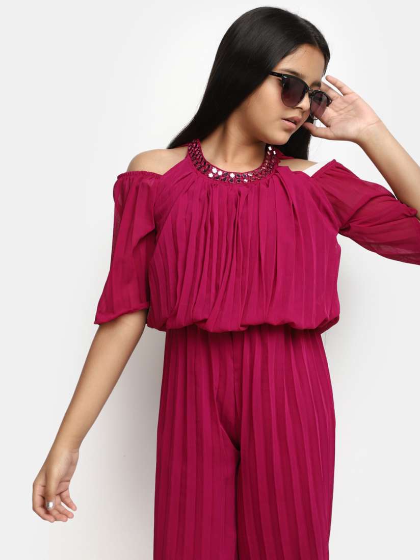 Buy V Mart Girls Cold Shoulder Blouson Dress Dresses for Girls 23727824 Myntra