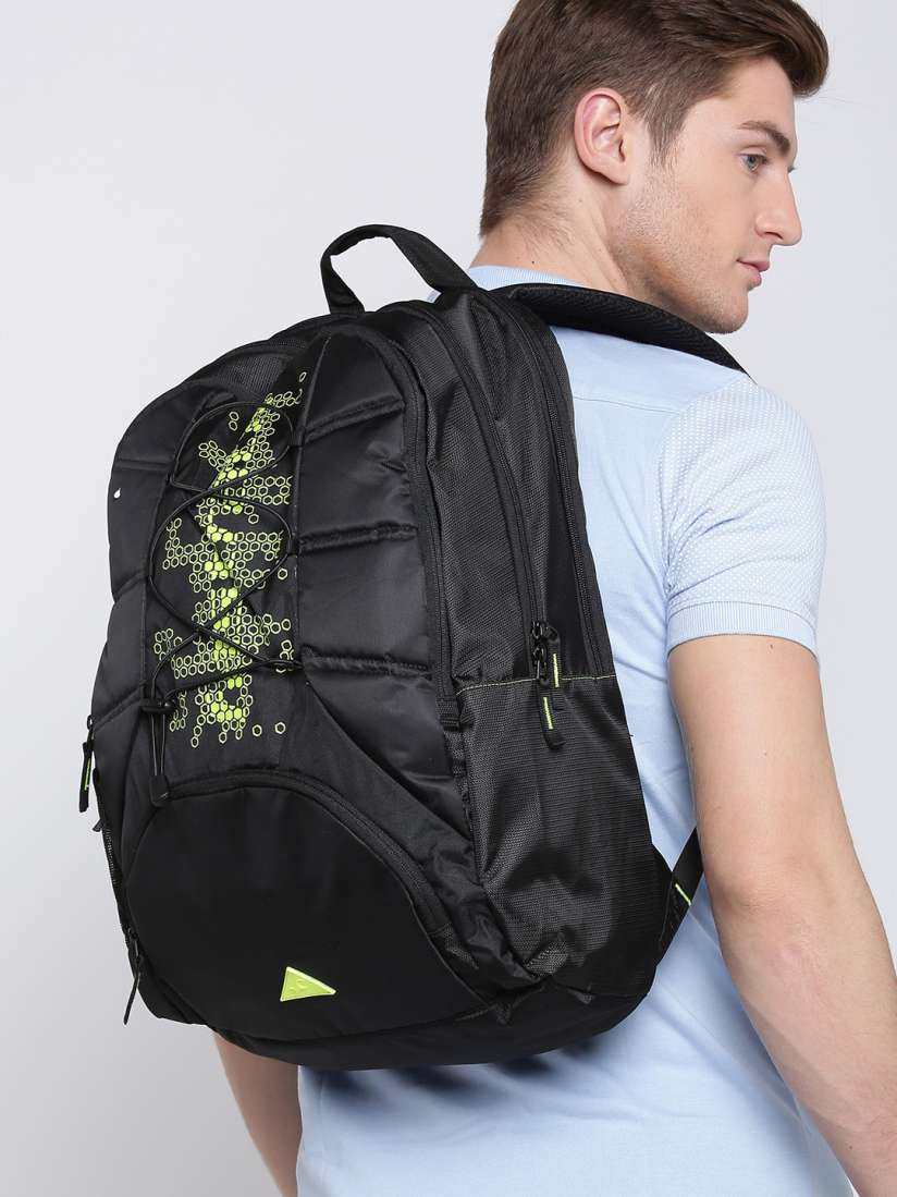 Buy Fastrack Men Black Geometric Print Backpack Backpacks for Men 2373434 Myntra