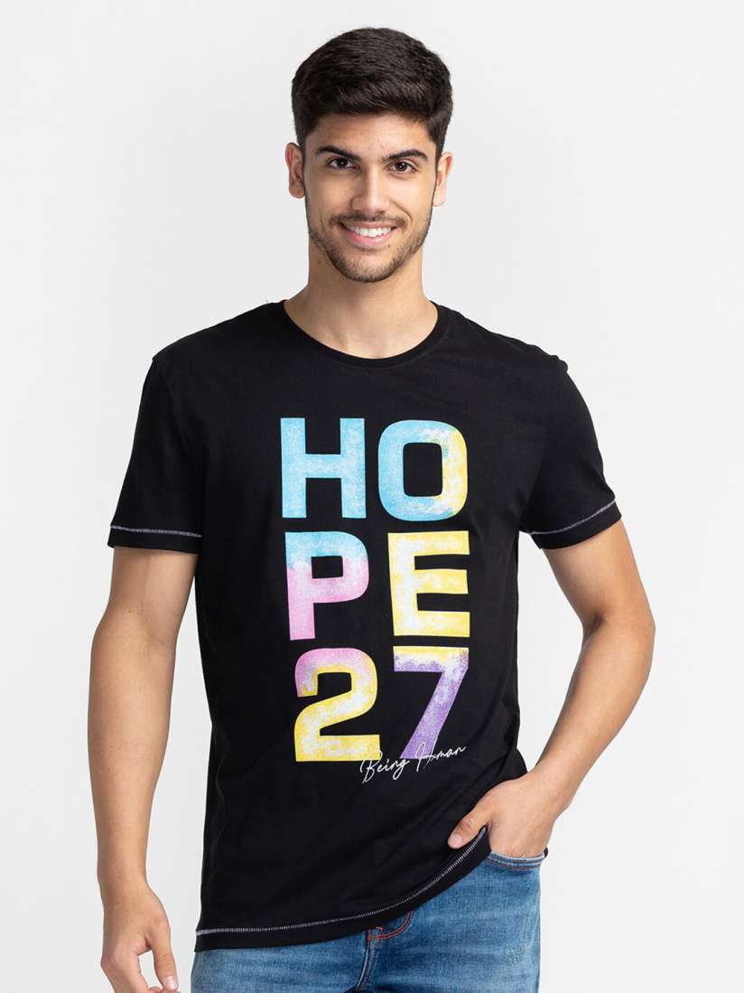 Buy Being Human Typography Printed Round Neck T shirt Tshirts for Men 23734848 Myntra
