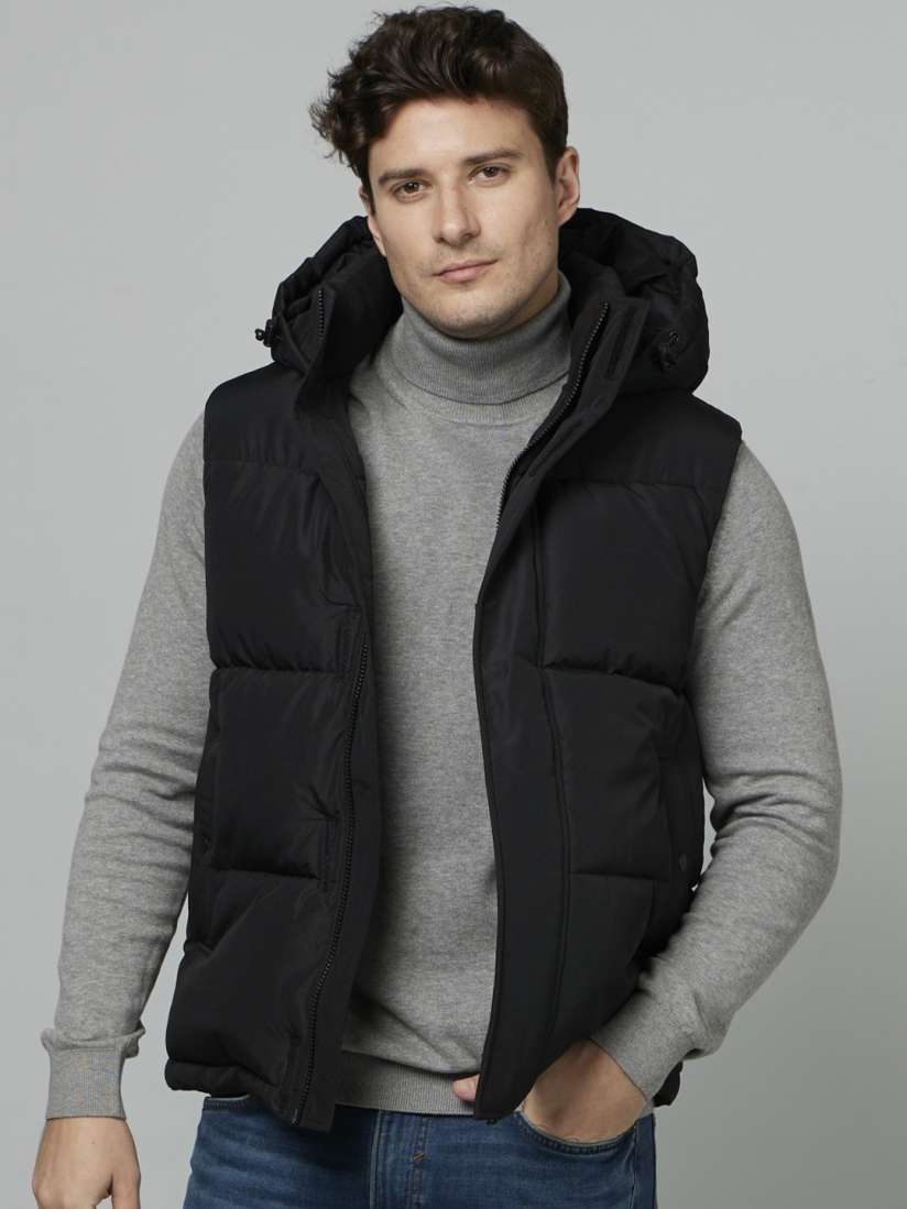 Sleeveless puffer jacket with hood cheap