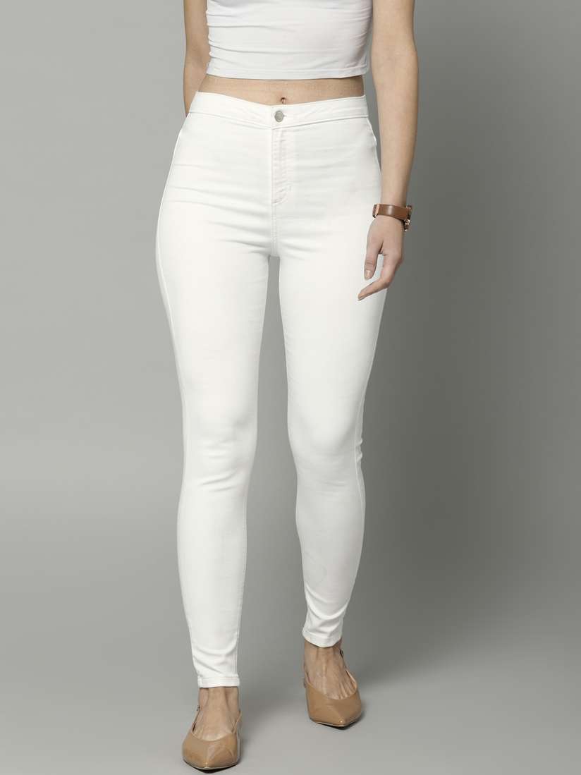 Ladies Jeans Marks And Spencer White Jeggings Ladies Pull On Jeggings Jeans  Stretch Comfort Pants Marks And Spencer - Main Image