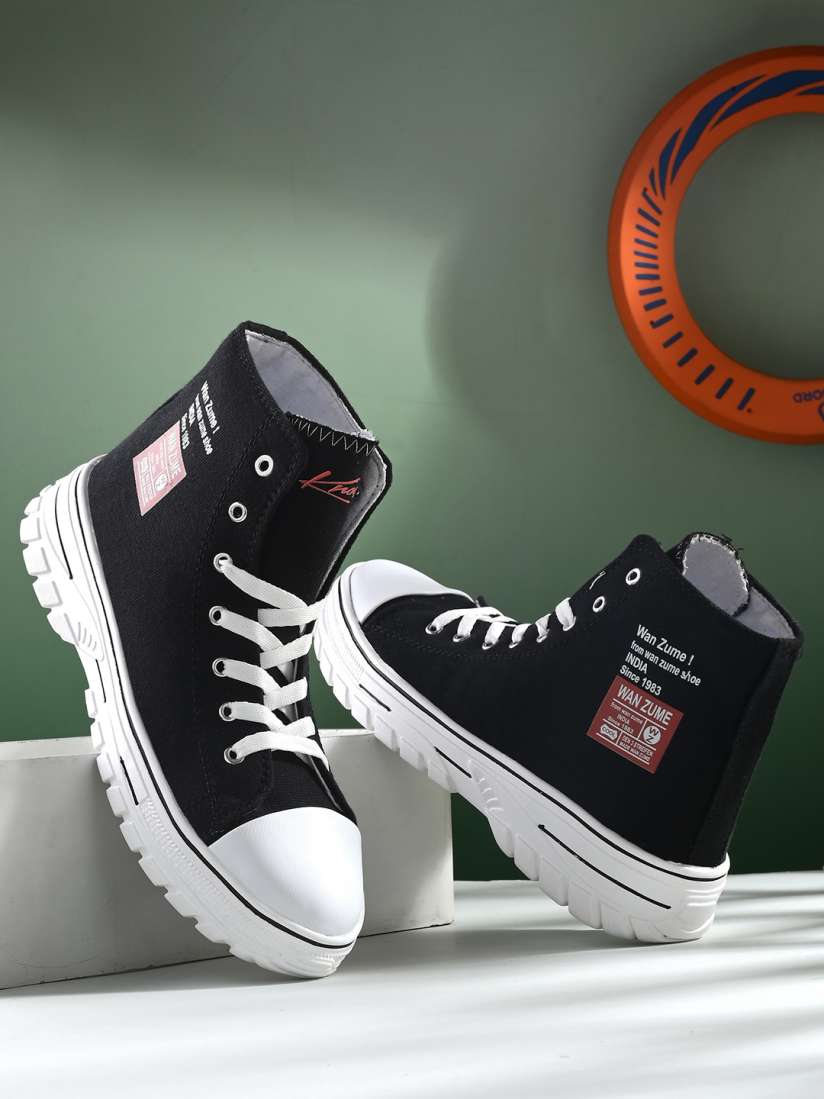 Buy knoos Men Printed Canvas Lightweight Mid Top Sneakers Casual Shoes for Men 23745242 Myntra