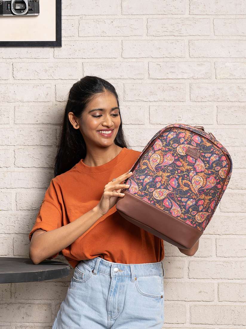 Buy ZOUK Paisley Printed Backpack Backpacks for Women 23747154 Myntra