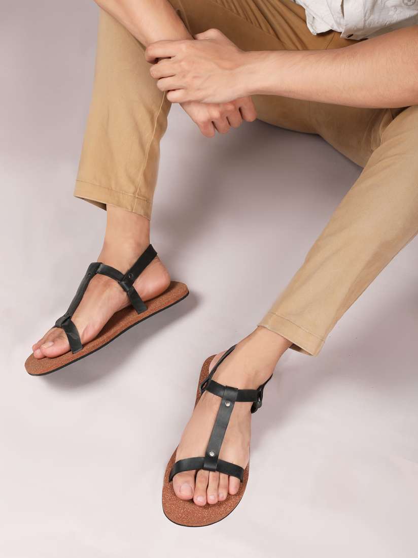 Mens t strap sandals online