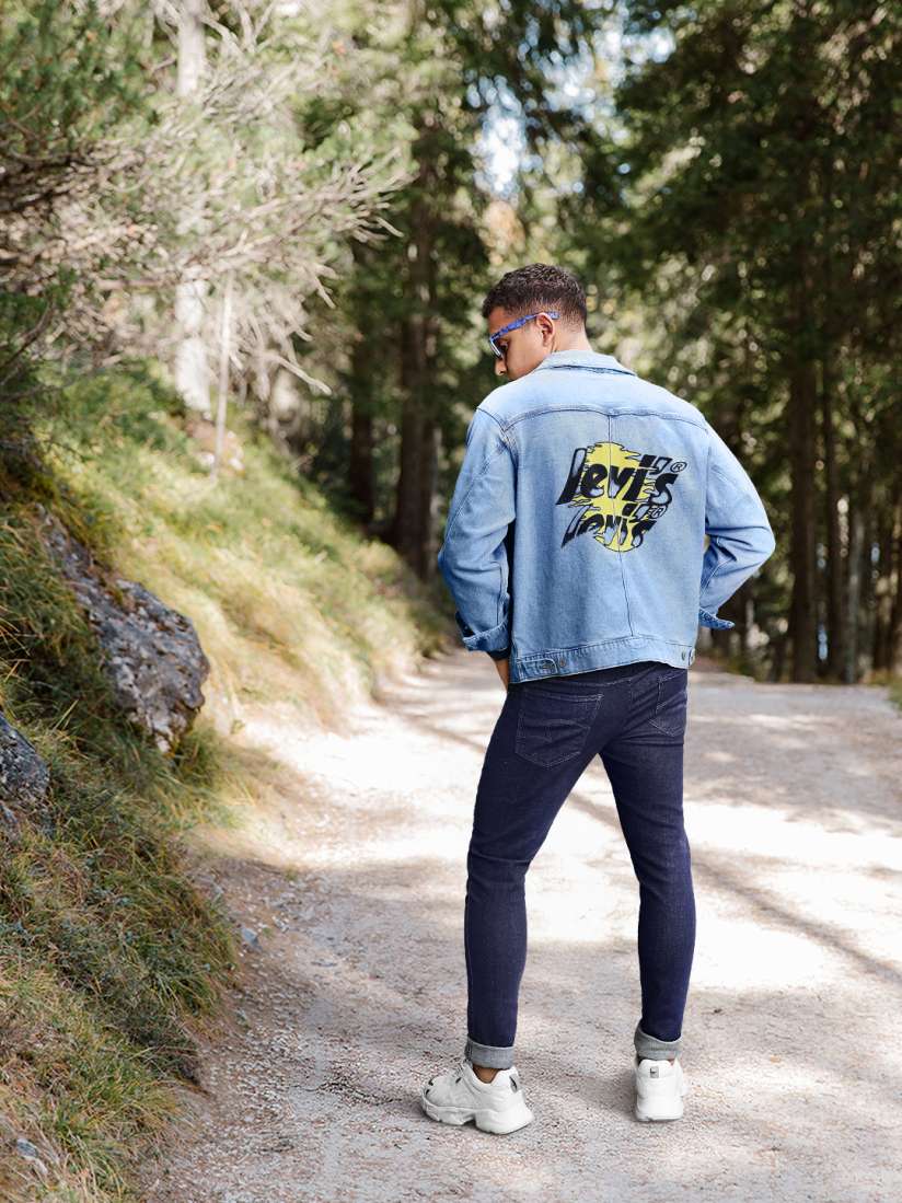 Buy Levis Pure Cotton Brand Logo Denim Jacket Jackets for Men 23756724 Myntra