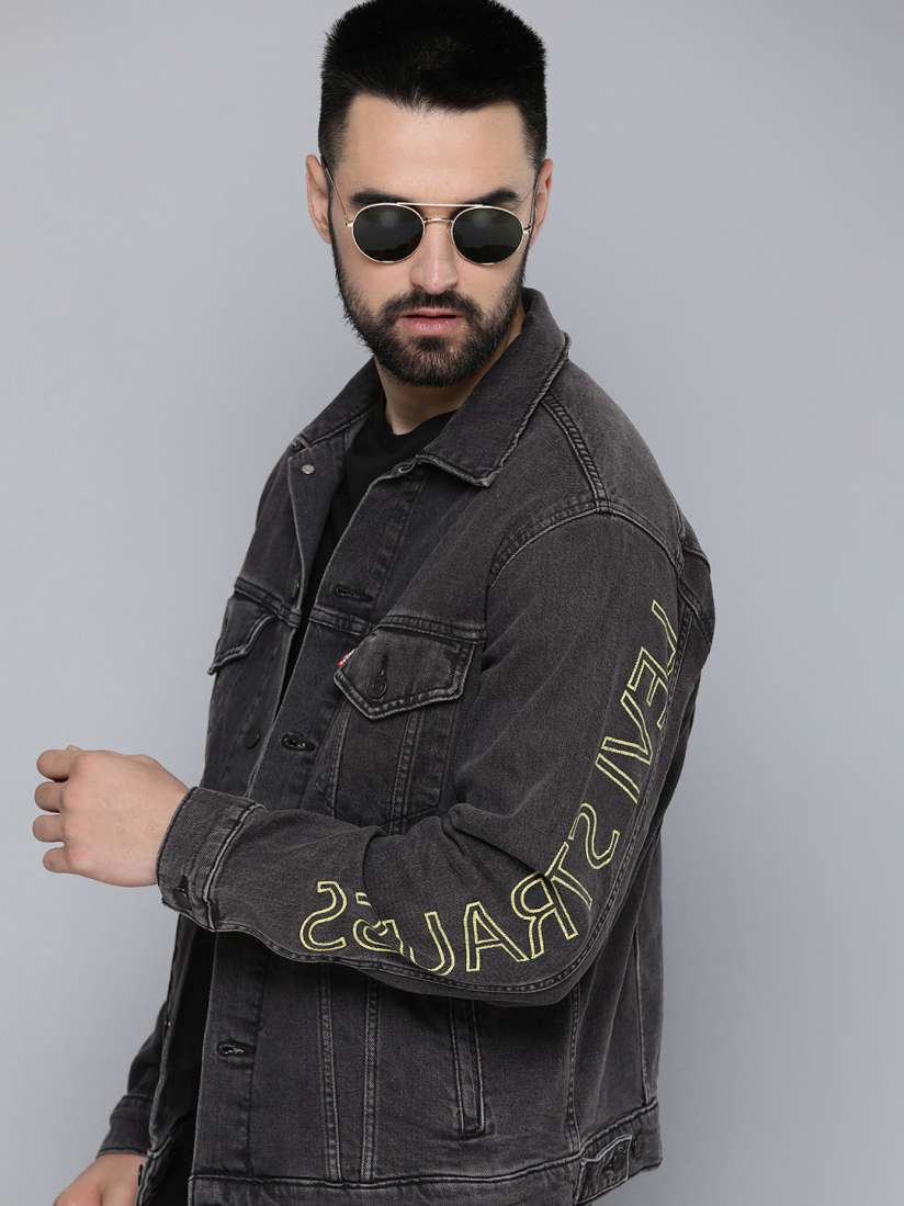 Buy Levis Typography Printed Full Sleeves Denim Jacket Jackets for Men 23756828 Myntra
