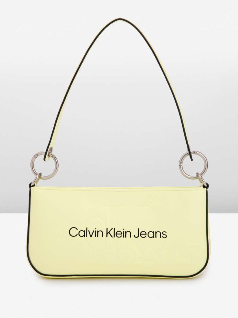 Buy Calvin Klein Brand Logo Printed Structured Mini Shoulder Bag Handbags for Women 23757180 Myntra