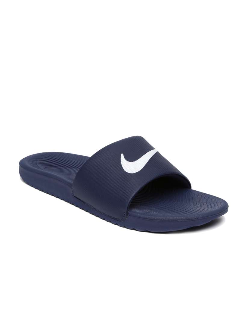 Buy Nike Men Navy Blue KAWA SLIDE Solid Slip On Flip Flops Flip Flops for Men 2375733 Myntra