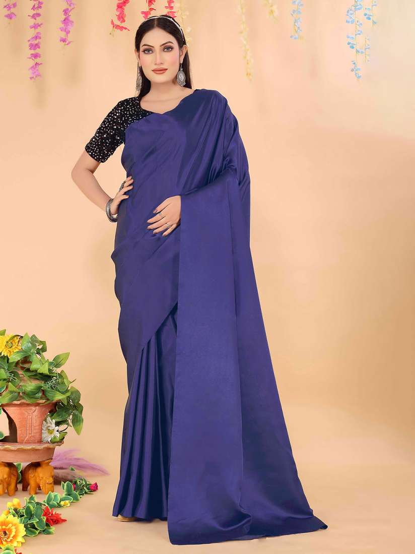 Myntra plain saree clearance