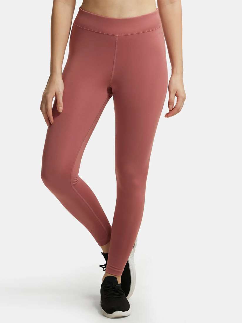 Buy Jockey Microfiber Stretch Performance Leggings with Broad Waistband MW20 Tights for Women 23759964 Myntra