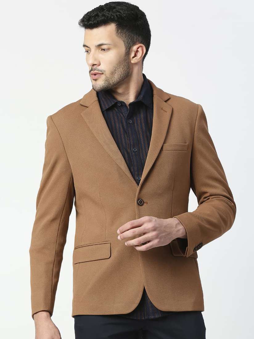 Buy Basics Comfort Fit Single Breasted Casual Blazer Blazers for Men 23760466 Myntra