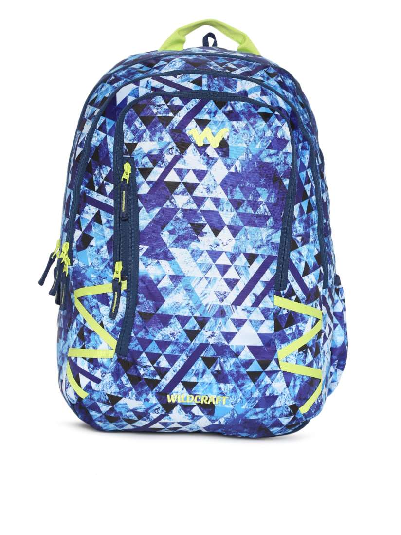 Wildcraft blue graphic backpack top