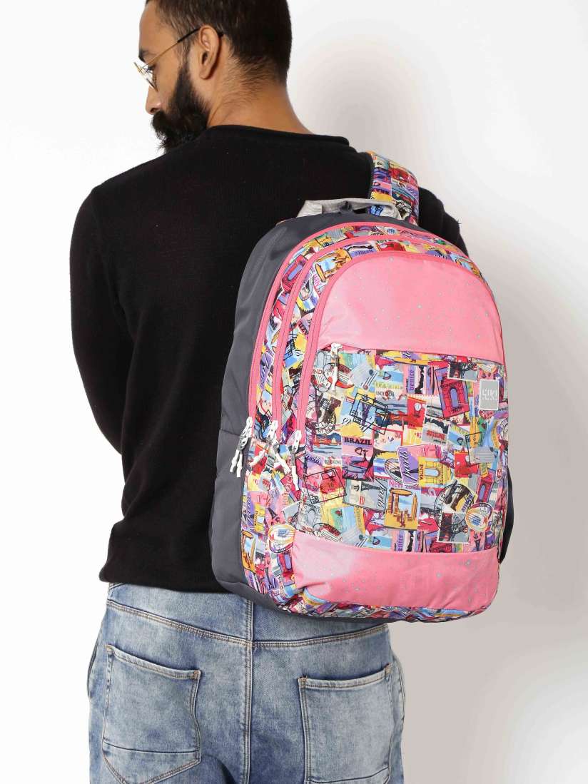 Buy Wildcraft Wiki 5 Stamp Unisex Pink Graphic Backpack Backpacks for Unisex 2376115 Myntra