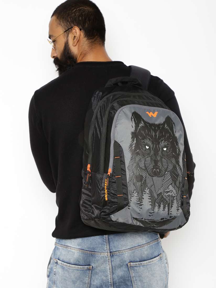 Wildcraft 44 ltrs wolf_blk casual backpack hot sale