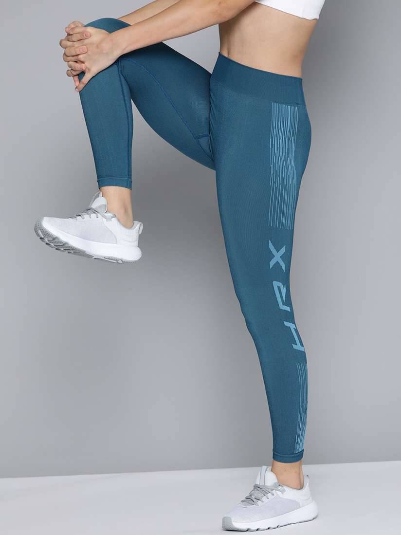Buy HRX By Hrithik Roshan Printed Antimicrobial Seamless Reflective Running Tights Tights for Women 23768192 Myntra