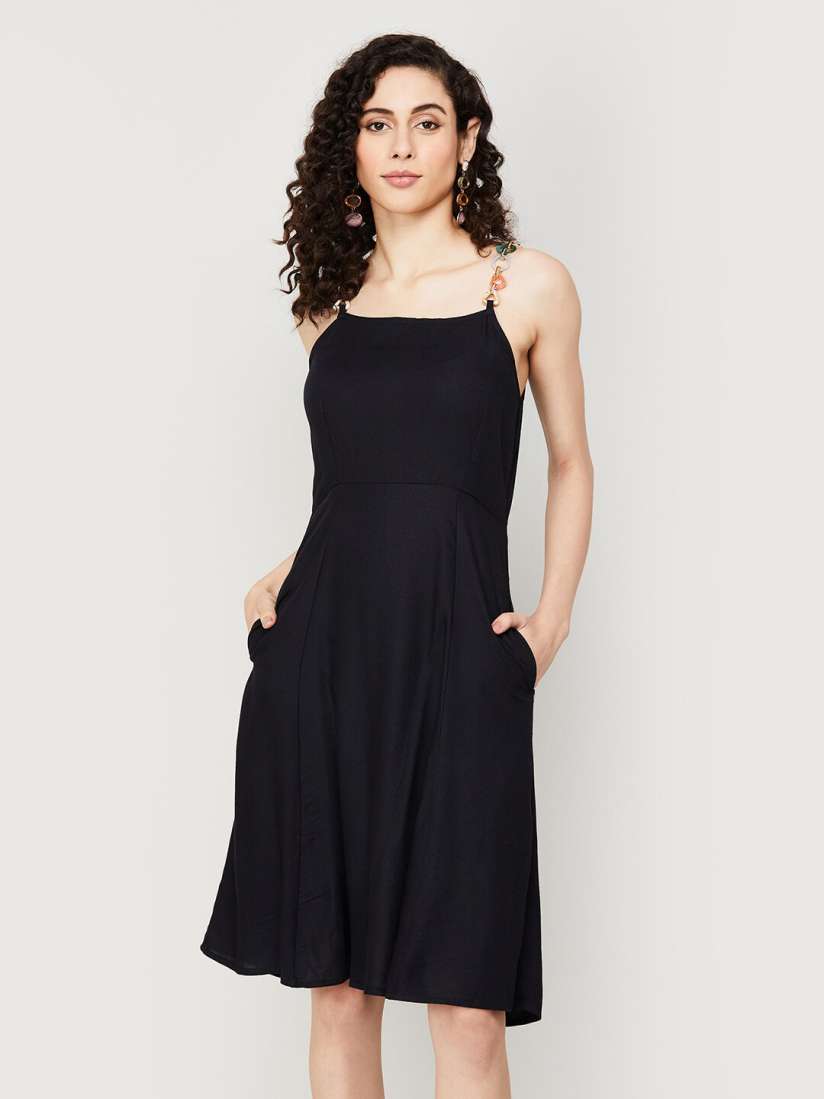 Buy CODE by Lifestyle Shoulder Strap A Line Knee Length Dress Dresses for Women 23775098 Myntra