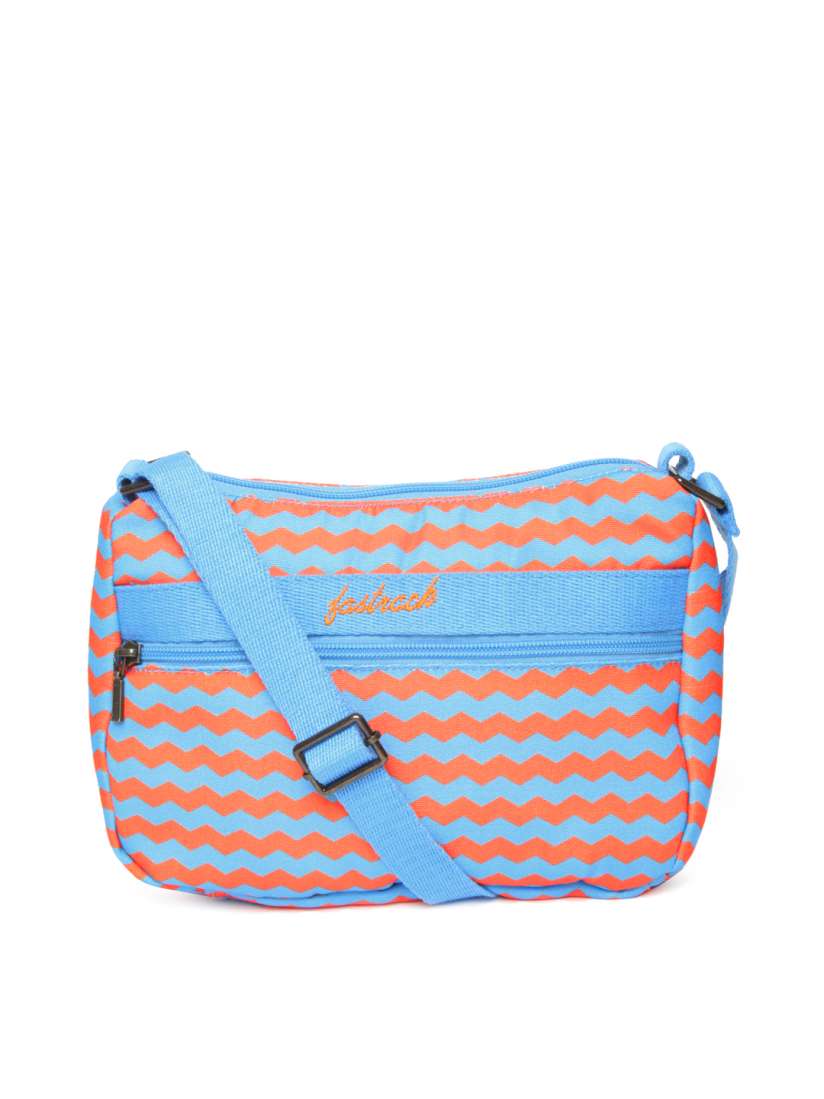 Buy Fastrack Blue Orange Chevron Print Sling Bag Handbags for Women 2377593 Myntra