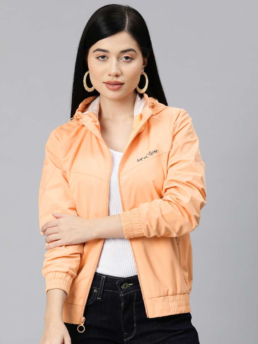 Buy Foreign Culture By Fort Collins Women Solid Windcheater Hooded Bomber Jacket Jackets for Women 23779214 Myntra