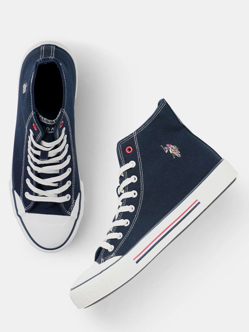 Polo high top canvas shoes clearance