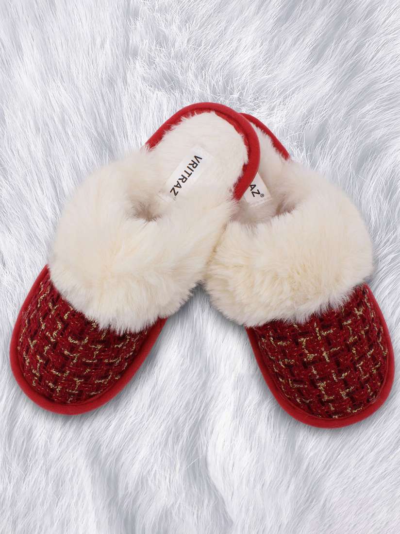 Buy JENNA Women Fur Room Slippers Flip Flops for Women 23781610 Myntra