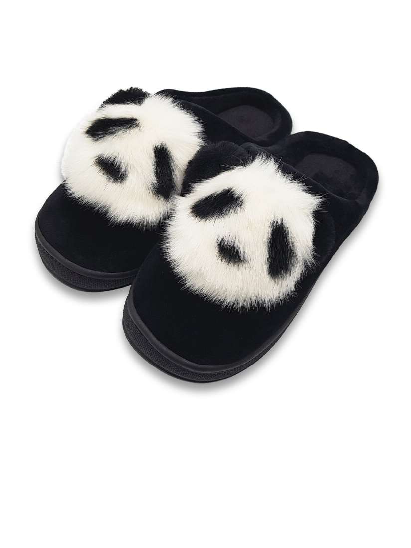 Fur slippers myntra cheap