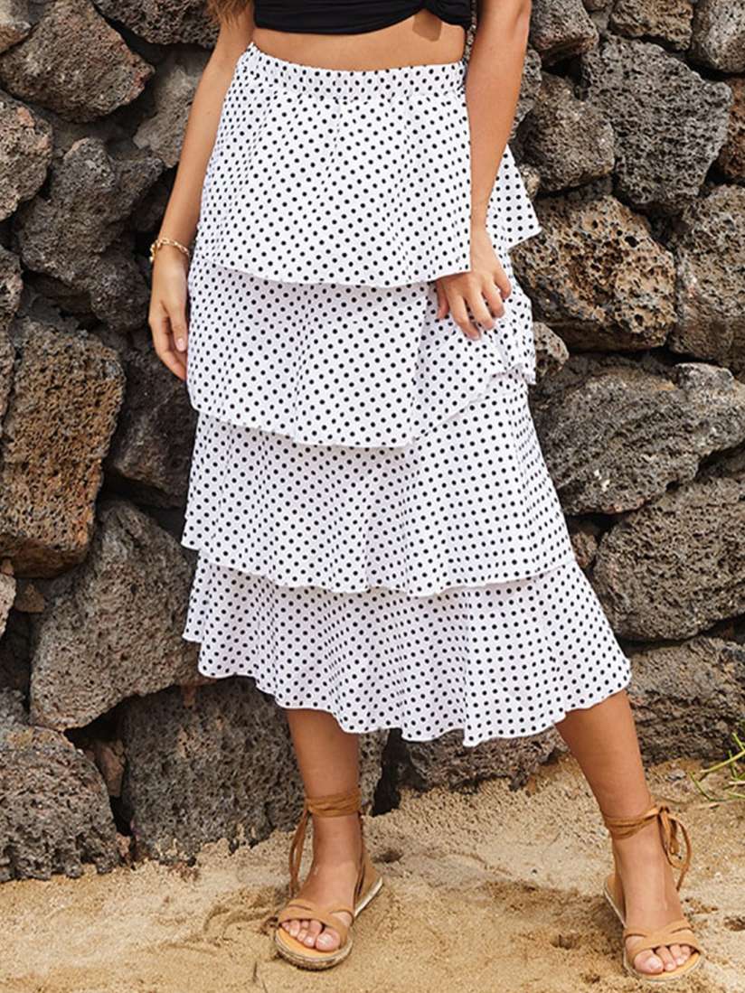 Buy StyleCast Printed Layered A Line Midi Skirt Skirts for Women 23784946 Myntra