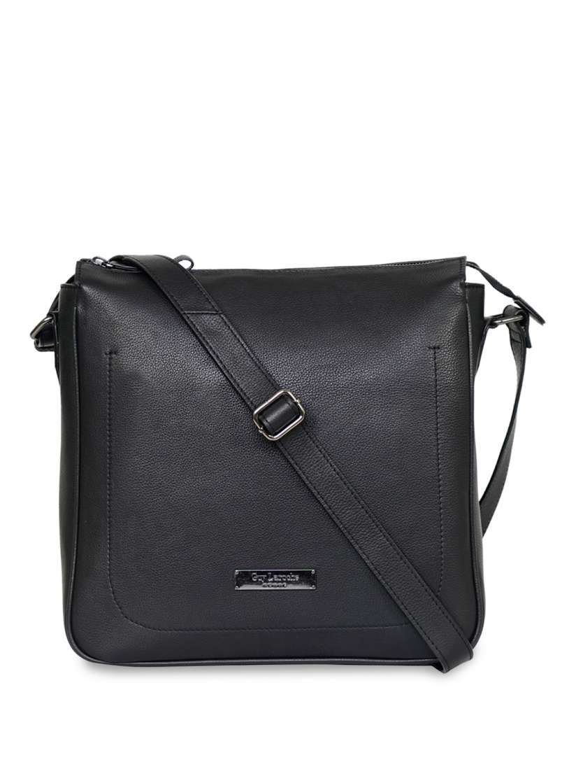 Buy Justanned Men Black Solid Messenger Bag Messenger Bag for Men 2378885 Myntra