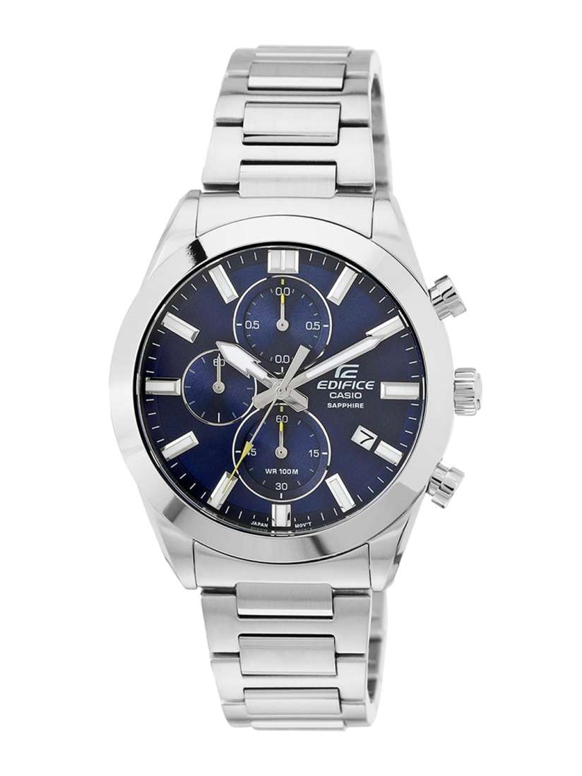 Buy CASIO Men EDifice EFB 710D 2AVUDF Blue Analog Dial Silver Stainless Steel Band ED581 Watches for Men 23790180 Myntra