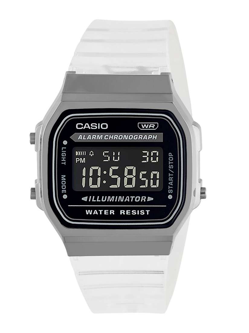 Buy CASIO Vintage A168XES 1BDF Black Digital Dial Transparent Resin Strap D306 Watches for Unisex 23790182 Myntra