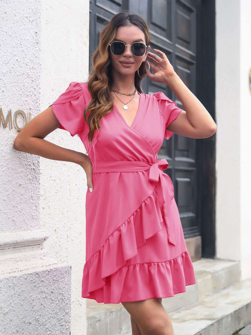 Wrap dress myntra on sale