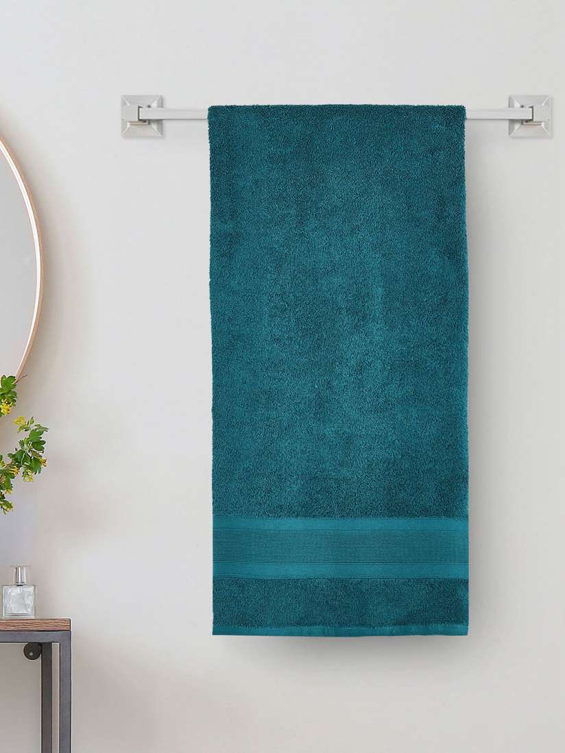 Buy Home Centre Color Refresh Essence Teal Blue 500 GSM Cotton Bath Towel Bath Towels for Unisex 23793518 Myntra