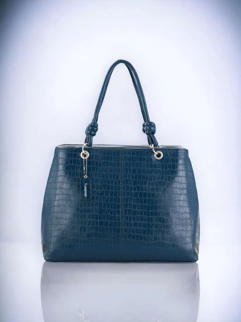 Buy DressBerry Blue Textured Oversized Shopper Shoulder Bag Handbags for Women 23794174 Myntra