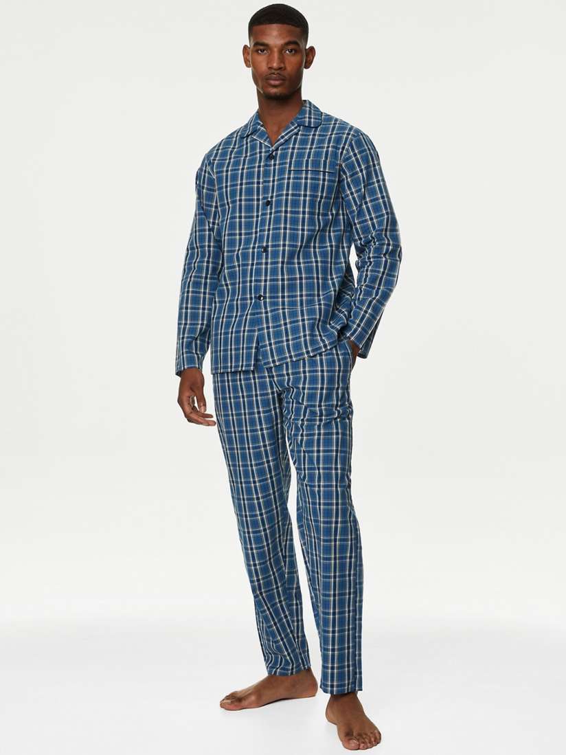 Buy Marks Spencer Checked Pure Cotton Night suit Night suits for Men 23796552 Myntra