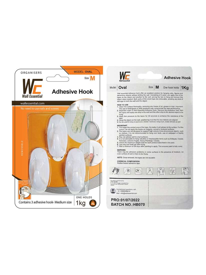 Buy Art Street 3 Pieces White Adhesive Wall Hooks Hooks and Holders for Unisex 23807922 Myntra