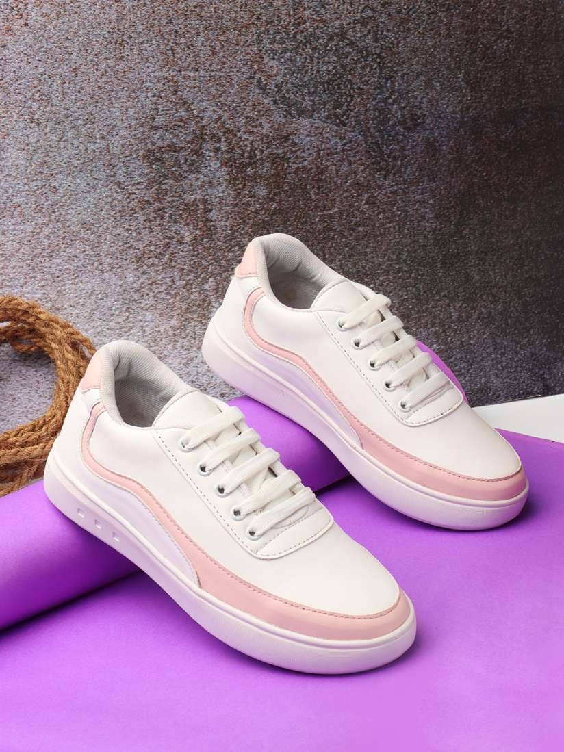 Buy Roadster Women White Pink Lightweight Comfort Insole Basics Sneakers Casual Shoes for Women 23808106 Myntra