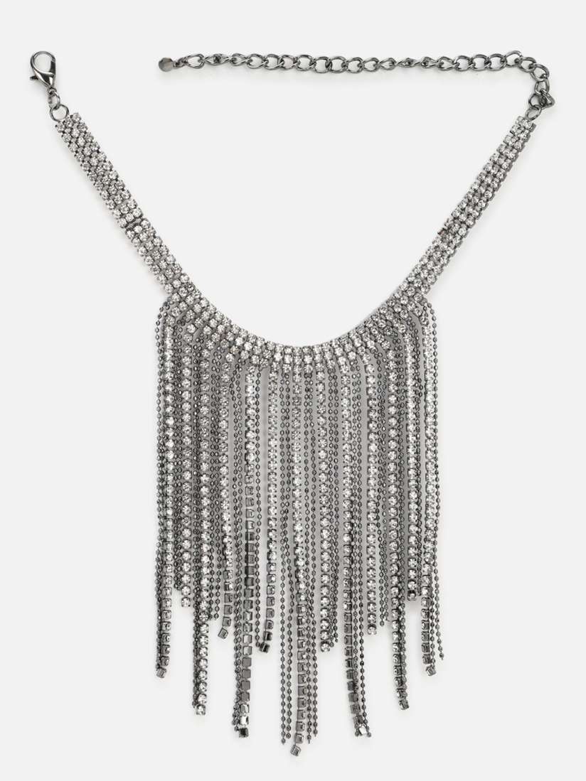 Buy FOREVER 21 Silver Plated Necklace Necklace and Chains for Women 23818642 Myntra