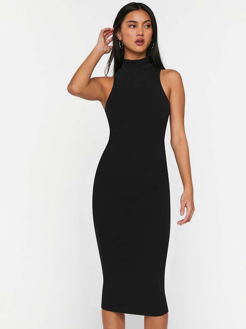 High Neck Forever 21 Dresses Myntra Buy FOREVER 21 Black High Neck