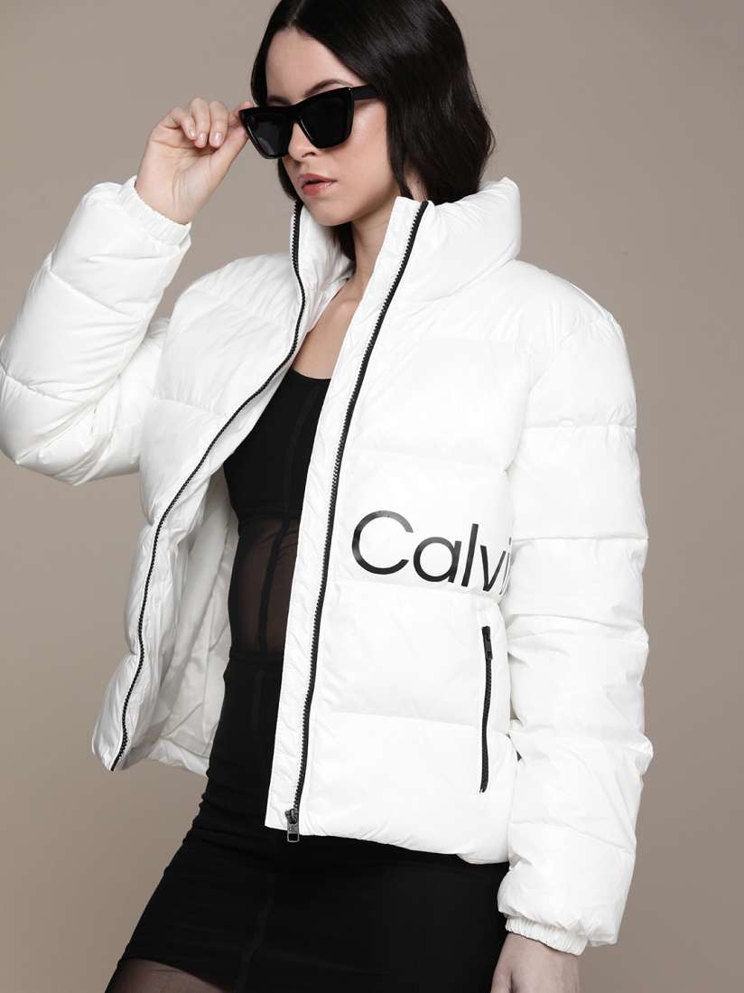 Buy Calvin Klein Jeans Brand Logo Printed Puffer Jacket Jackets for Women 23823268 Myntra