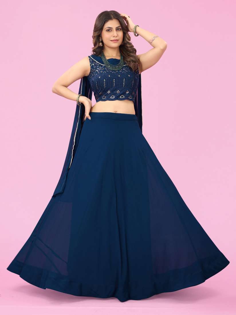 Buy KALINI Ready to Wear Lehenga Embroidered Blouse With Dupatta Lehenga Choli for Women 23826982 Myntra