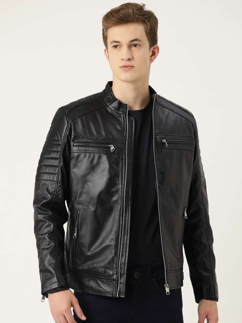 Myntra leather jacket outlet