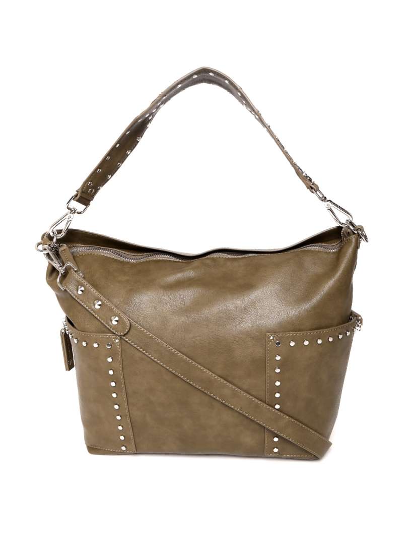 Buy Steve Madden Olive Green Solid Hobo Bag Handbags for Women 2384861 Myntra