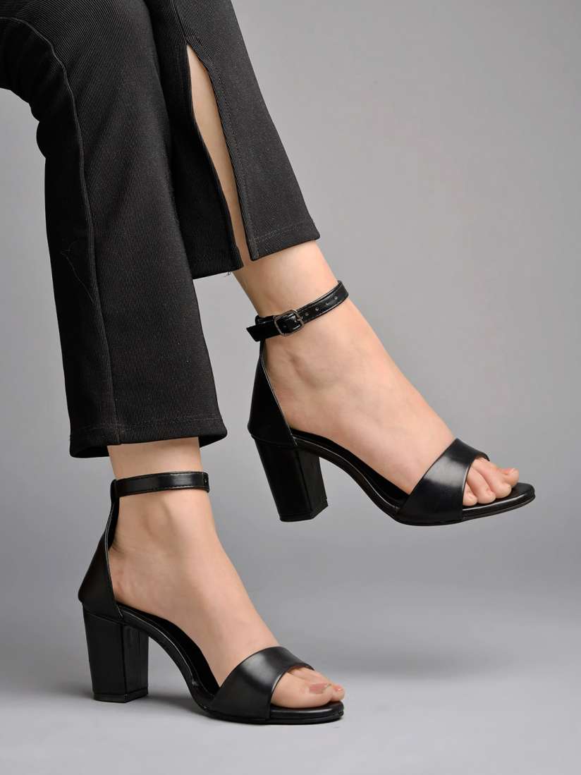 Buy Shoetopia Block Heels With Ankle Loop Heels for Women 23849064 Myntra