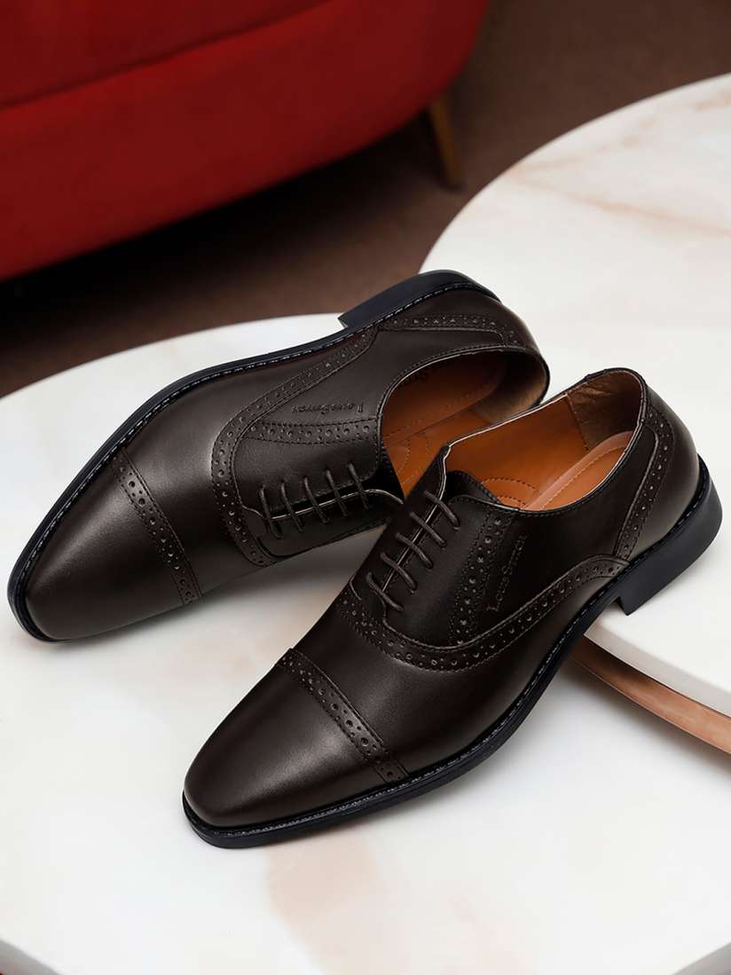 Myntra leather shoes for mens clearance