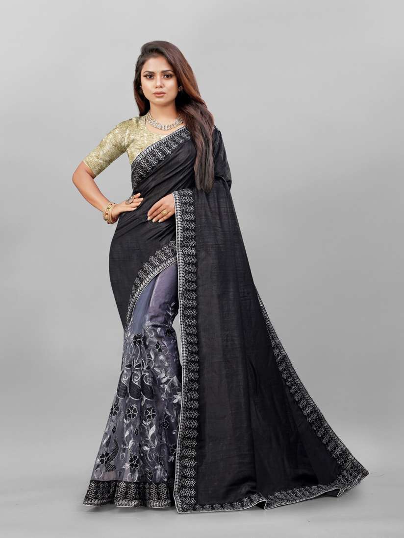 Buy APNISHA Floral Half and Half Saree Sarees for Women 23855670 Myntra