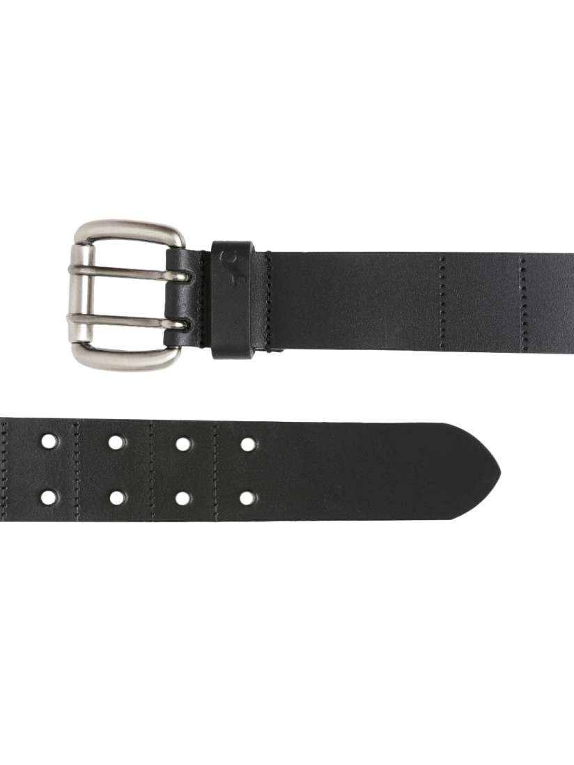 Buy Fastrack Men Black Perforated Genuine Leather Belt Belts for Men 2386165 Myntra