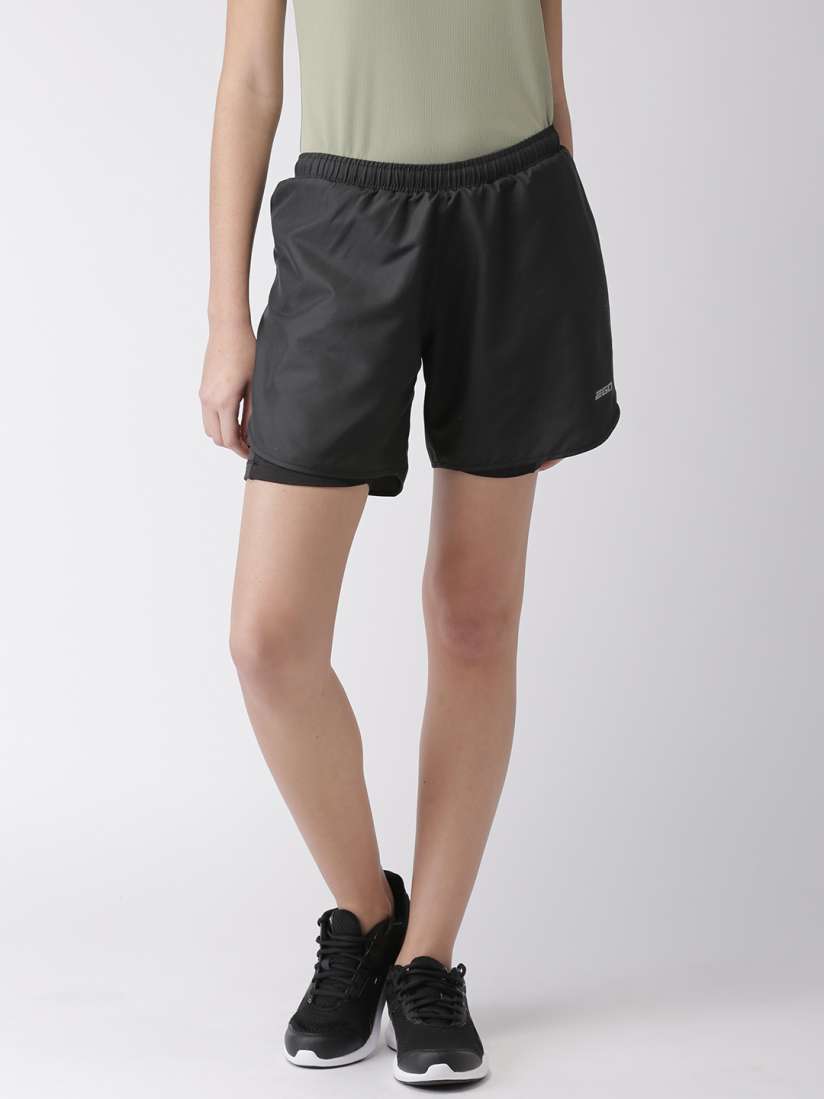 Buy 2GO Women Black Training In Built Tights Sports Shorts Shorts for Women 2386972 Myntra