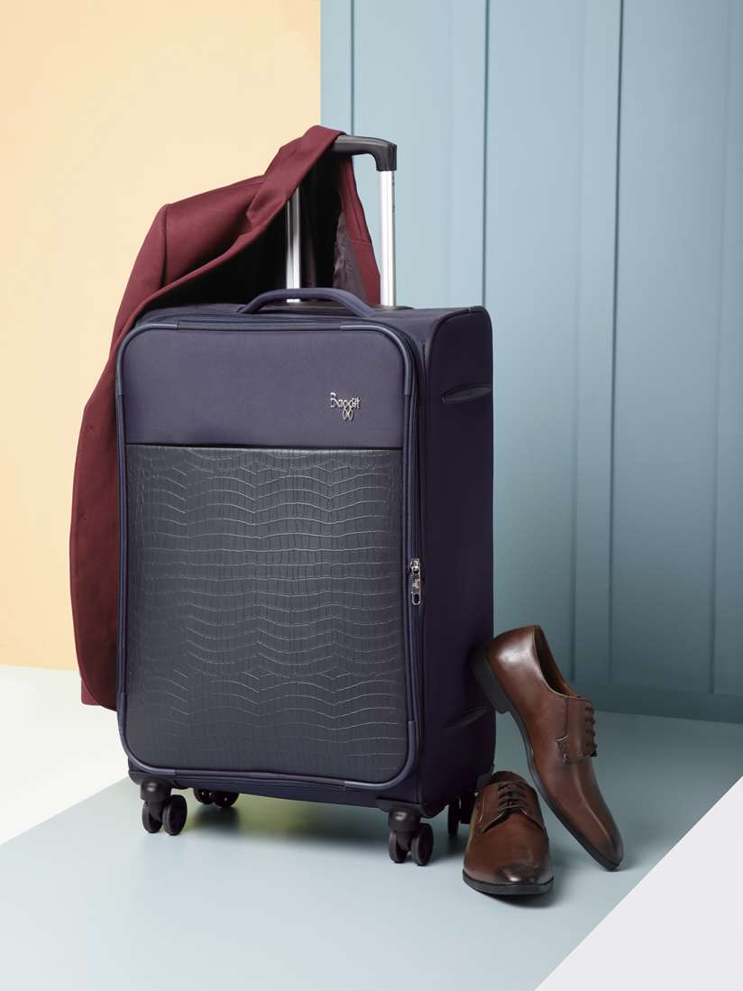 Buy Baggit ACE Textured Soft Sided Medium Trolley Suitcase Trolley Bag for Unisex 23875016 Myntra