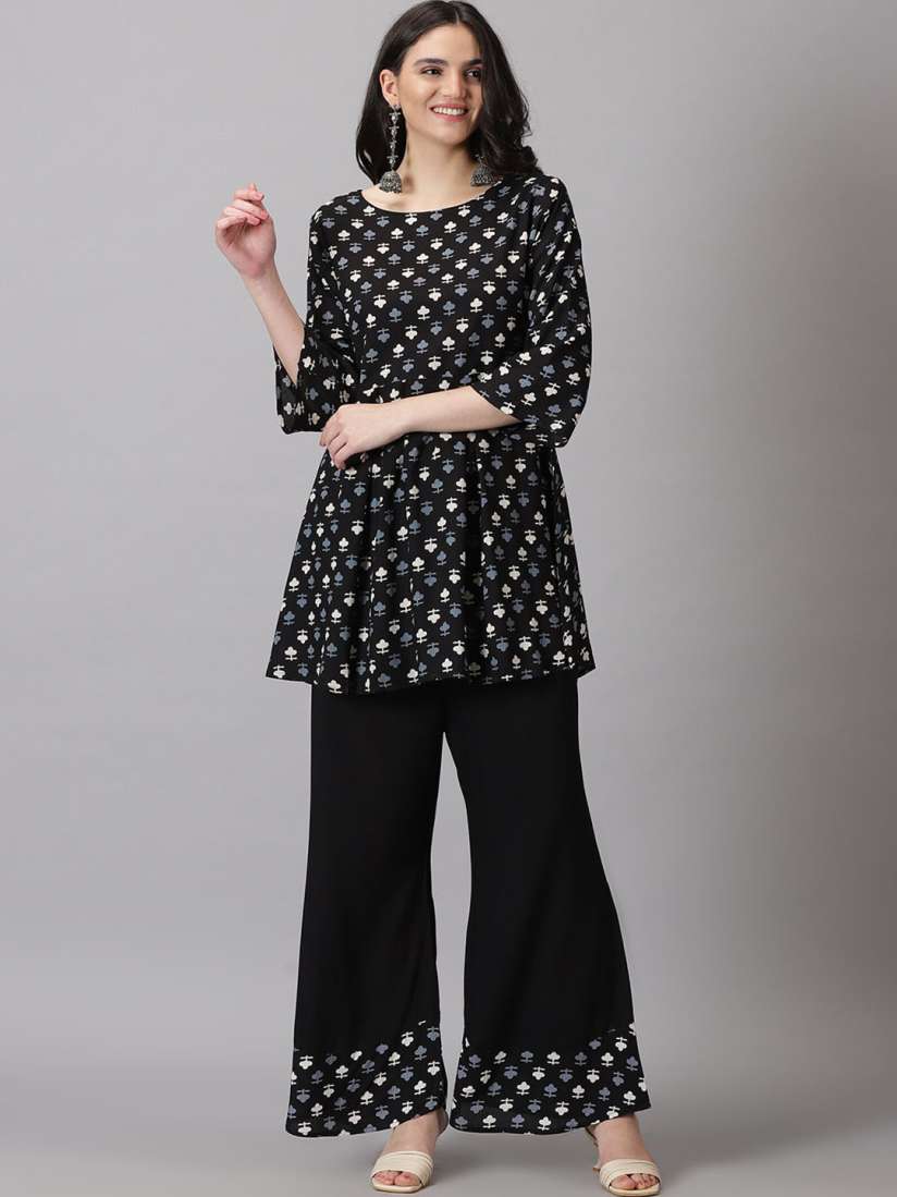 Myntra kurtis palazzo set discount