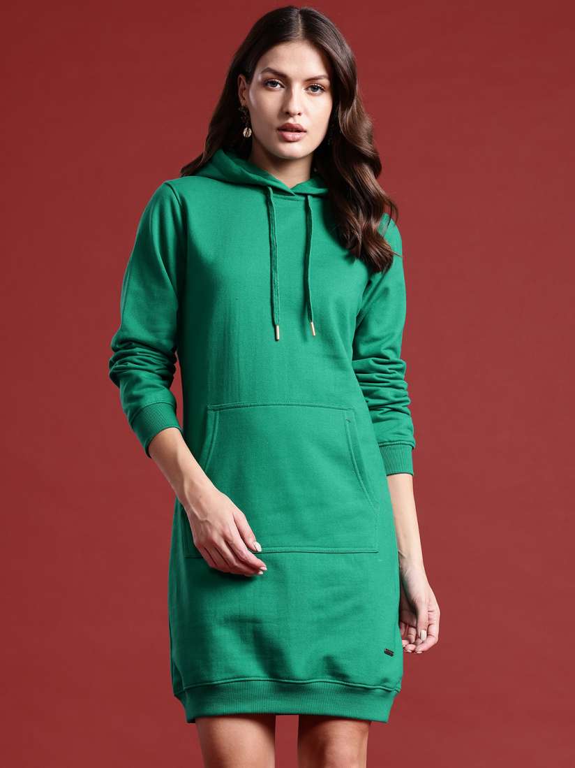 Buy all about you Hooded Sweatshirt Dress Dresses for Women 23879400 Myntra