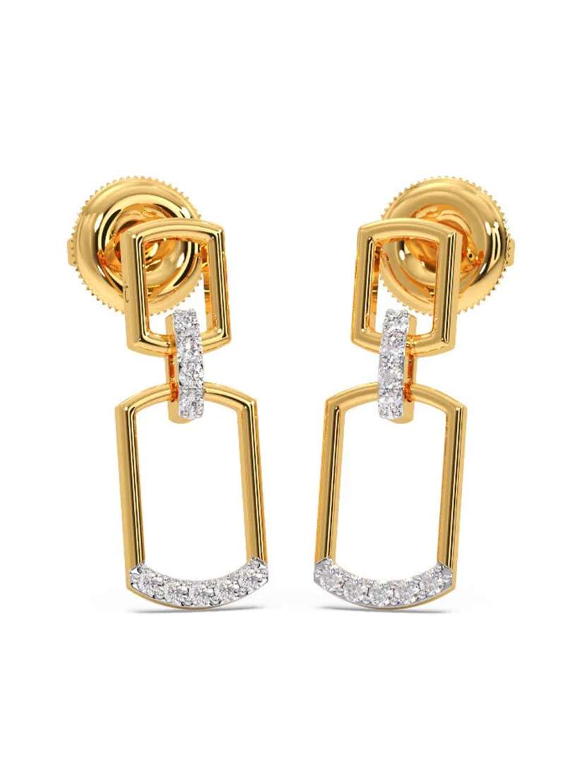 Buy CANDERE A KALYAN JEWELLERS COMPANY 18KT BIS Hallmark Gold Diamond Studded Earrings 1.9g Earrings Diamond for Women 23888308 Myntra